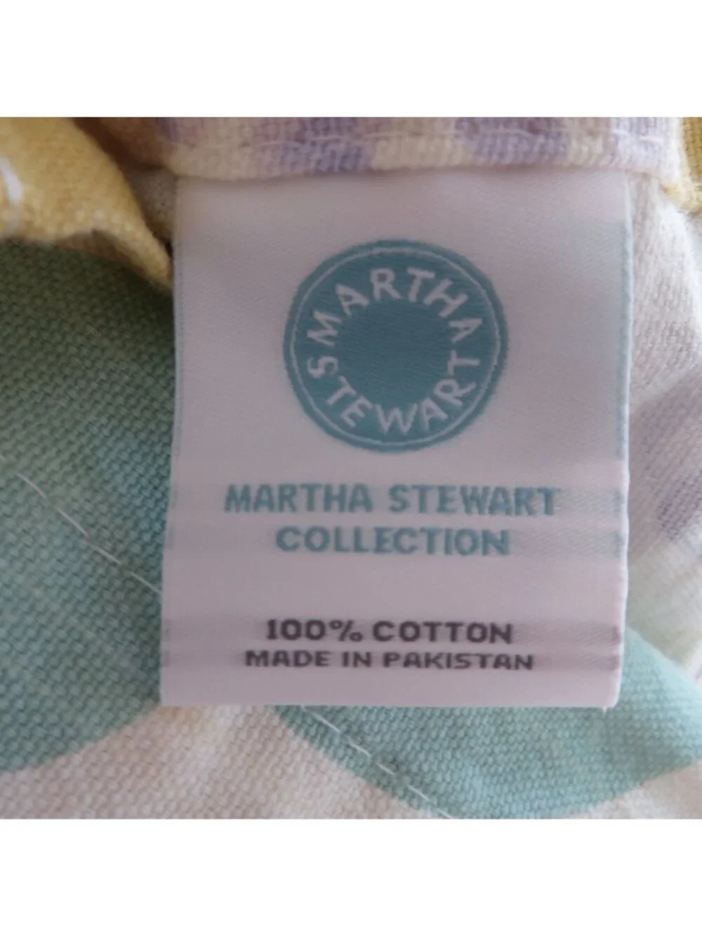 Vintage 90s Martha Stewart Collection Multicolor Floral Cotton Shower Curtain